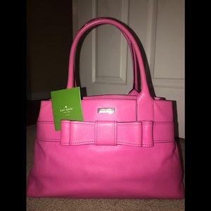 KATE SPADE pink leather bow bag